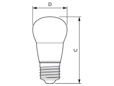 Ma�zeichnung Signify Lampen CorePro lu  31242500 LED Tropfenlampe E27 matt CorePro lu 31242500