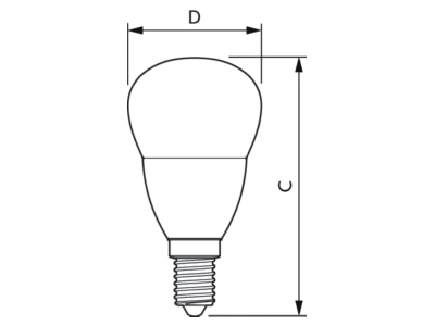 Ma�zeichnung Signify Lampen CorePro lu  31264700 LED Tropfenlampe E14 matt CorePro lu 31264700