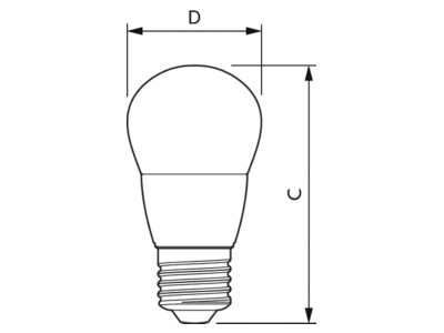 Ma�zeichnung Signify Lampen CorePro lu  31302600 LED Tropfenlampe E27 matt CorePro lu 31302600