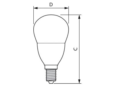 Ma�zeichnung Signify Lampen CorePro lu  31304000 LED Tropfenlampe E14 matt CorePro lu 31304000