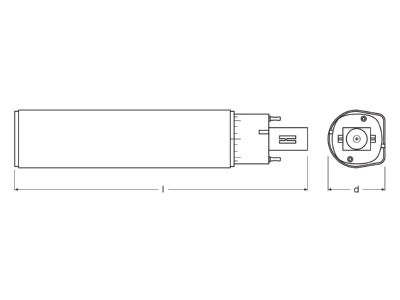 Strichzeichnung Radium RL DUO26830 G24d 3EM LED Kompaktlampe
