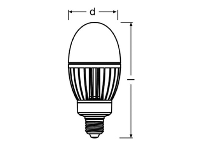 Strichzeichnung Radium RL HRL50 840 E27 EM LED Lampe