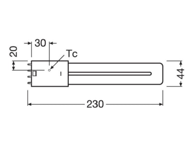 Ma�zeichnung Radium RL LONG18 840 2G11HF LED Kompaktlampe