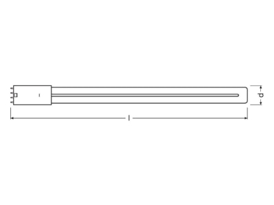 Strichzeichnung Radium RL LONG55 840 2G11HF LED Kompaktlampe