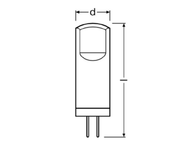 Strichzeichnung Radium RLPIN35DIM827CGY6 35 LED Stiftsockellampe