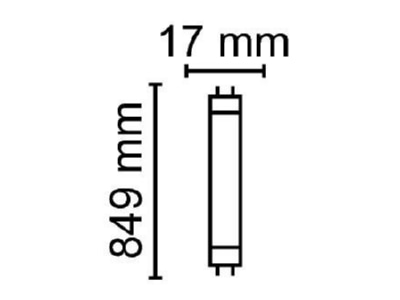 Ma�zeichnung Radium RL T5 21 HE 840G5 HF LED Tube T5 HF