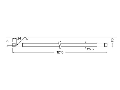 Ma�zeichnung Radium RL T8 36 S 830G13 HF LED Tube T8 HF