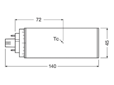 Ma�zeichnung Radium RLTRIOE26840GX24q3UN LED Kompaktlampe