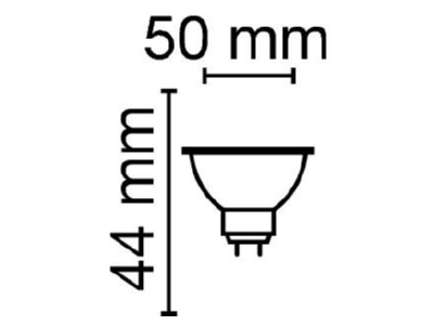 Ma�zeichnung Radium RL MR16 35 840 WFL LED Reflektorlampe MR16