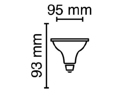 Ma�zeichnung Radium RL PAR3075DIM927 WFL LED Reflektorlampe PAR30