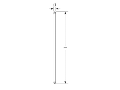 Strichzeichnung Radium RL T8 36 S 840G13 EM LED Tube T8 EM