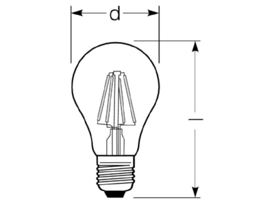 Strichzeichnung Radium RL A63824CE27FILGold LED Lampe E27 gold