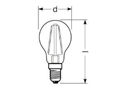 Strichzeichnung Radium RL D22824CE14FILGold LED Tropfenlampe E14 gold