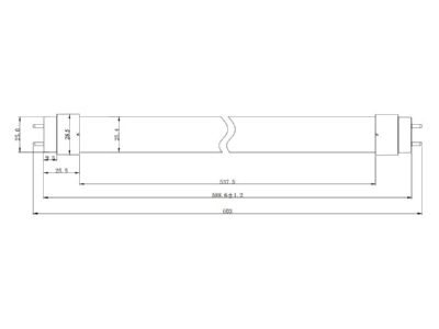 Ma�zeichnung Radium LED T8NEO 18 840 G13 LED Tube 840