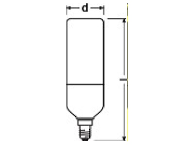 Mazeichnung Ledvance L S STICK0 5 1500E14 LED Lampe E14 1500K