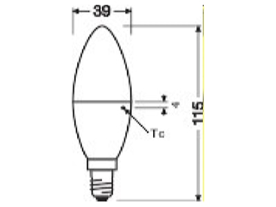 Ma�zeichnung Ledvance SMART  4058075729063 LED Kerzenlampe E14 ZigBee  dim  SMART 4058075729063