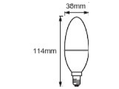 Ma�zeichnung Ledvance SMART  4058075729087 LED Kerzenlampe E14 ZigBee  TW SMART 4058075729087