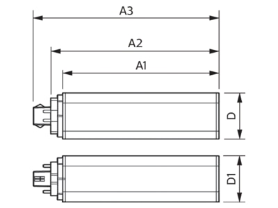 Ma�zeichnung Signify Lampen CoreLEDPLT  48788800 LED Kompaktlampe f  EVG G24Q 4  830 CoreLEDPLT 48788800