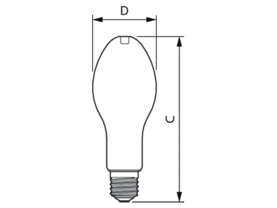 Ma�zeichnung Philips Licht MASLEDHPLM  45205300 LED Lampe E40 230V  830