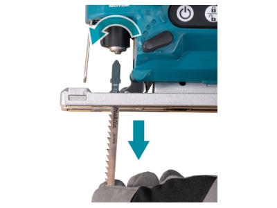 Produktbild Detailansicht 7 Makita DJV185RF1J Akku Pendelhubstichsaege 18V   3 0 Ah