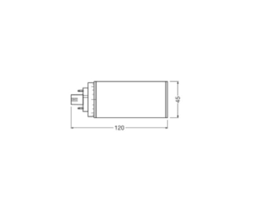 Ma�zeichnung Ledvance DU LEDT E18HFV7W840 LED Kompaktlampe f  EVG GX24Q 2  840