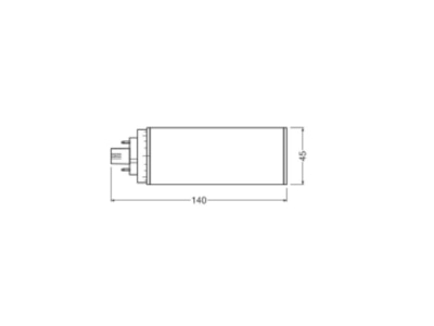 Ma�zeichnung Ledvance DU LEDT E26HFV10W840 LED Kompaktlampe f  EVG GX24Q 3  840