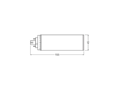 Ma�zeichnung Ledvance DU LEDT E32HFV16W840 LED Kompaktlampe f  EVG GX24Q 3  840