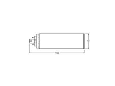 Ma�zeichnung Ledvance DU LEDT E42HFV20W840 LED Kompaktlampe f  EVG GX24Q 4  840