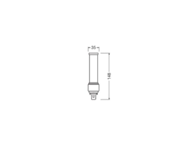 Ma�zeichnung Ledvance DULUXLEDD18EMV7W840 LED Kompaktlampe f KVG VVG G24D 2  840