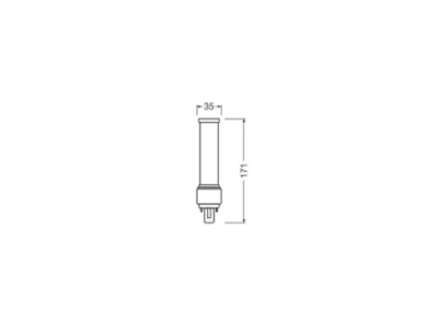 Ma�zeichnung Ledvance DULUXLEDD26EMV9W830 LED Kompaktlampe f KVG VVG G24D 3  830