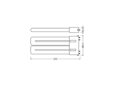 Ma�zeichnung Ledvance DULUXLEDF36EMV20W840 LED Kompaktlampe f KVG VVG 2G10  840