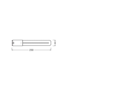 Ma�zeichnung Ledvance DULUXLEDL18HFV8W840 LED Kompaktlampe f  EVG 2G11  840