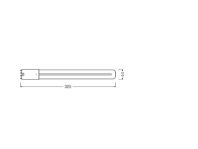 Ma�zeichnung Ledvance DULUXLEDL24HFV12W830 LED Kompaktlampe f  EVG 2G11  830