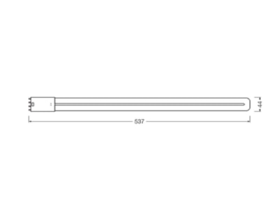 Ma�zeichnung Ledvance DULUXLEDL55HFV25W840 LED Kompaktlampe f  EVG 2G11  840