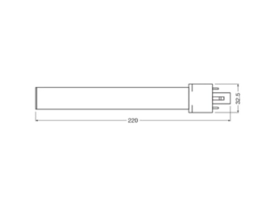 Ma�zeichnung Ledvance DULUXLEDS11EMV6W830 LED Kompaktlampe f KVG VVG G23  830