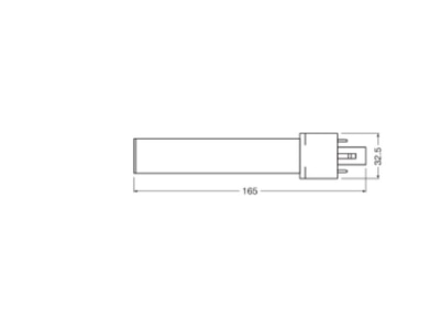 Ma�zeichnung Ledvance DULUXLEDS9EMV4W830 LED Kompaktlampe f KVG VVG G23  830
