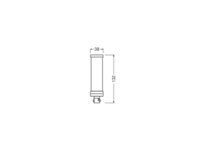 Ma�zeichnung Ledvance DULUXLEDT18EMV7W840 LED Kompaktlampe f KVG VVG GX24D 2  840