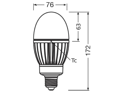 Ma�zeichnung Ledvance HQLLEDP4000LM2984027 LED Lampe E27 840