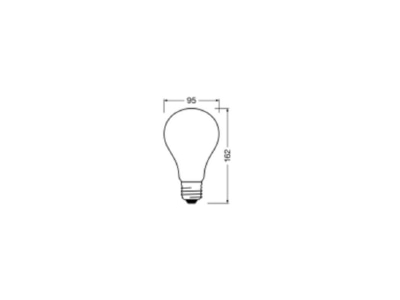 Ma�zeichnung Ledvance LEDCLA20024W840FFRP LED Lampe E27 840