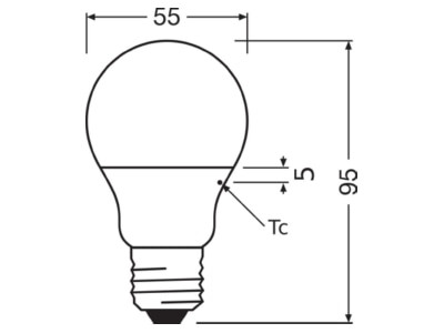 Ma�zeichnung Ledvance LEDCLA404 9840FRE27P LED Lampe E27 840