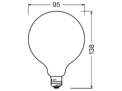 Ma�zeichnung Ledvance LEDG95100D11W827FFR LED Globelampe G95 E27 827  dim 