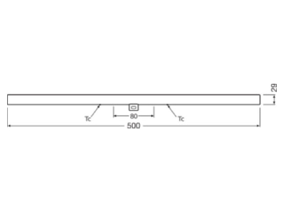 Ma�zeichnung Ledvance LEDIBASE506827S14D LED Lampe S14D 827  500mm