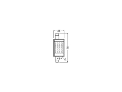Ma�zeichnung Ledvance LEDLINE7810011 5W827 LED Lampe 78mm 827  78mm