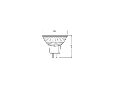 Ma�zeichnung Ledvance LEDMR164336D7 8W940S LED Reflektorlampe MR16 GU5 3  940  dim 36Gr