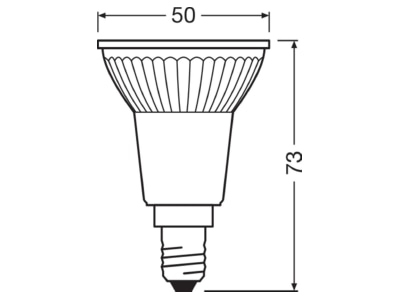 Ma�zeichnung Ledvance LEDP165036D4 8927E14 LED Reflektorlampe PAR16 E14  927  dim  36Gr 