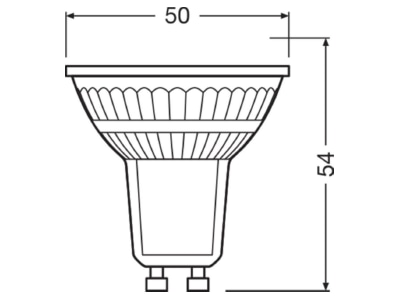 Ma�zeichnung Ledvance LEDP165036GLD4 5827S LED Reflektorlampe PAR16 GU10  827  36Gr 