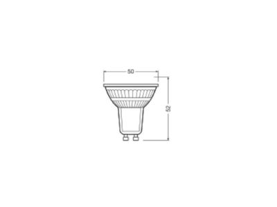 Ma�zeichnung Ledvance LEDP16801206 9W827P LED Reflektorlampe PAR16 GU10  827  120Gr 