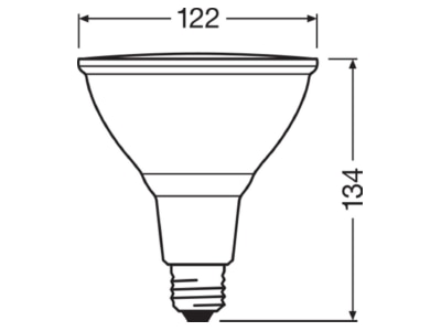 Ma�zeichnung Ledvance LEDP3812030D15 2927P LED Reflektorlampe PAR38 E27  927  dim  30Gr 