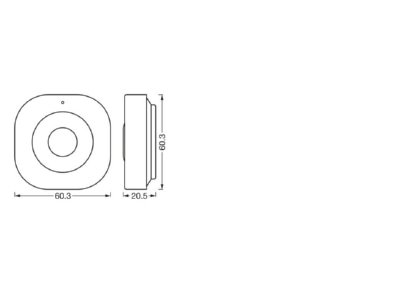 Dimensional drawing Ledvance SMARTWIFIMOTI SENSOR Movement sensor