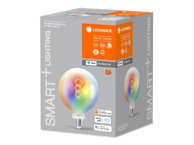Vorderseite Ledvance SMFG40D4 8W 827FRGB SMART  Globelampe G40 E27 E27  RGB